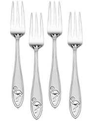 Towle Living 5228613 Flamingo Cocktail forks, Set Of 4, Stainless Steel