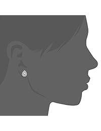 Quinlivan - Juego de 2 pares de pendientes de tuerca de alta calidad con circonita cúbica en forma de lágrima para mujeres y niñas