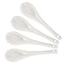 Porlien White Bone China Asian Soup Spoons 6.75 Inch-Set of 4