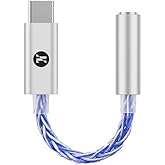 JCALLY JM6 Pro USB C Type-C to 3.5mm Dual DAC CX31993 MAX97220 digital audio portable decoding amp Hifi DAC mobile headset adapter for iPhone 15 plus max Galaxy S23 Ultra Android phone(Silver Blue)