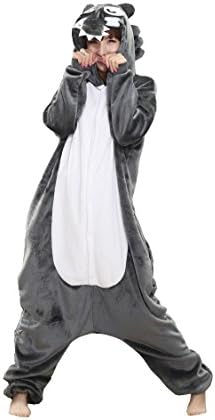 Engeryplay Unisex Animal Onesie Halloween Costumes Pajamas Cosplay Parent-Children Outfits Wolf S