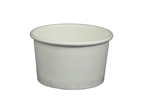 Black Cat Avenue Paper Ice Cream Cups, White, 3 Ounce, 50 Count - Thumbnail 2