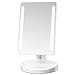 Gotofine LED Lighted Vanity Mirror/Natural Bright Light Makeup Mirror with Adjustable 3.5 Inches 10x Magnification Spot Mirror, Movable & Two Power Supply Mode (White)