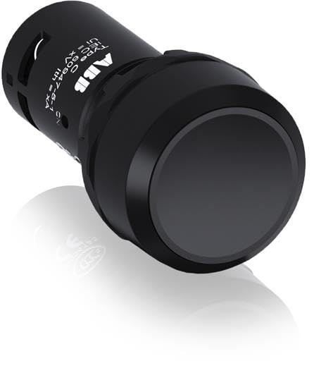 ABB CP1-10B-20 Compact Pushbutton, Momentary, Flush, Black, Non-Illuminated, Black Plastic, 2NO (ABB1SFA619100R1026)