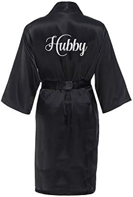 mens personalised silk dressing gown Embroidered Men's Satin Robe with Name