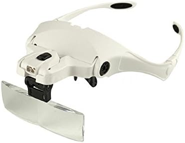 Headband Headset LED Head Lamp Light Jeweler Magnifier Magnifying Glass