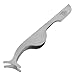 uxcell Stainless Steel Women False Eyelash Remover Fish Tail Clip Tweezers Nipper Tool