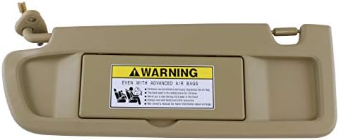 IAMAUTO 52815 Driver Left Pearl Ivory Tan Sun Visor for 2006 2007 2008 Honda Civic