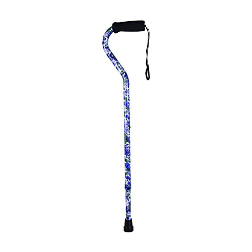 Briggs Offset Foam Grip, Offset Cane, Purple Flowers
