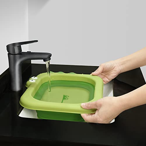Beberoad Love Mini Collapsible Wash Basin 2 Packs Baby Wash Basin Foldable Portable Lightweight