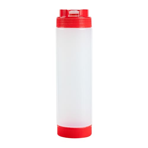Restaurantware Plastic Squeeze Bottle 24 oz Refillable Condiment Bottle Large V…