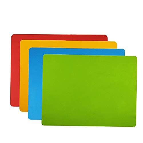 Kids Placemats for Dining Table (16 x 12 Inches), Silicone Baby Table