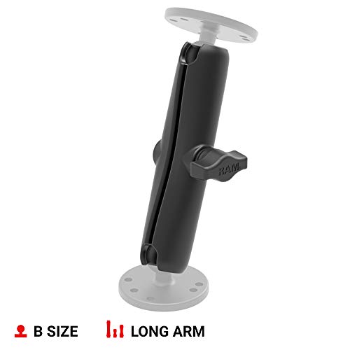 RAM Mounts RAM-B-201U-C Double Socket Arm (Long) Compatible with RAM B Size 1