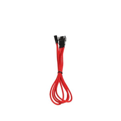 BitFenix Alchemy Multisleeve 4-Pin 30cm PWM Fan Extension Cable - Red Sleeve/Black Connector (BFA-MSC-4F30RK-RP)