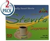 Stevita Stevia Supreme -- 50 Packets Each / Pack of 2