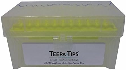 Stellar Scientific Teepa Tip 20uL Low-Retention, Filter Pipette Tip, Sterile, Pack of 960 tips (10 x 96)