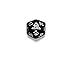 Black d20 Initiative Advantage Die for Role-Playing Games. 20 sided RPG Dice by Death Dealer Dice