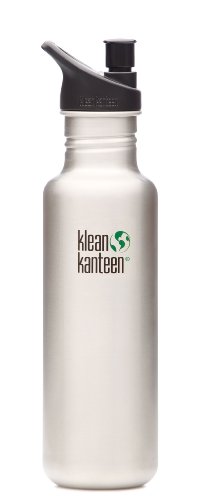 Klean Kanteen Classic Stainless Steel Water Bottle Sport Cap 2.0 (27-Ounce, Brushed Stainless)