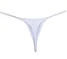JAXFSTK Men's Spandex Micro Thong Gay Men T-Back G-String Jockstrap Underwear Pouch Tanga White L