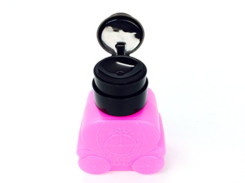 Beauticom Professional PINK Carriage Shaped Nail Pump Dispenser Bottle (Size: 250ml) for Nail Acrylic Acetone Liquid Polish Remover Bottle Tool