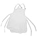 DALIX Apron Commercial Restaurant Home Bib Spun Poly Cotton Kitchen Aprons (2 Pockets) in White 2 Pack