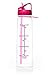 AQUANEÜ 30oz Inspirational Fitness Workout Sports Water Bottle with Time Marker | Measurements | Goal Marked Times for Measuring Your H2O Intake, BPA Free Non-Toxic Tritan 30 oz (Cake Fuchsia)