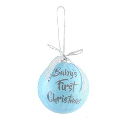Bleu De Bébé Première Boule De Noël 1st Cadeau De Noël