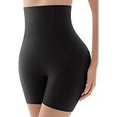 KLVEE Shapewear for Women Tummy Control, High Waisted Body Shaper Shorts Butt Lifting Thigh Slimmer Shapewear Under Dress Black