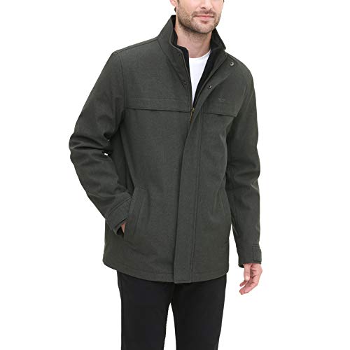 men's dockers jackson softshell performance car coat with microfleece bib