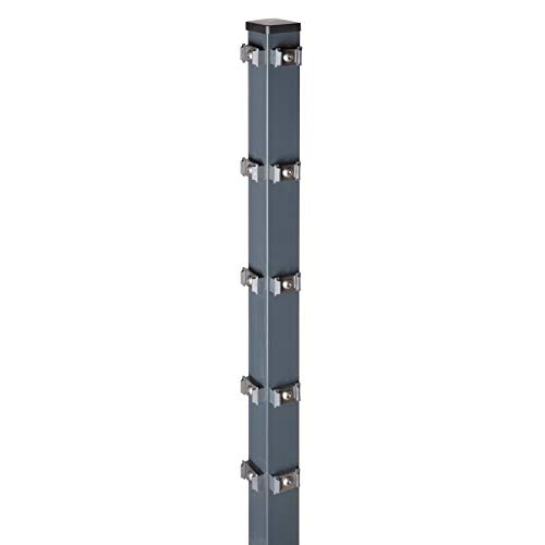 HORI® Doppelstabmattenzaun Komplettset I Höhe 123 cm I Anthrazit I RAL 7016 I mit Klemmhaltern I Zaunlänge 7,5 m – Bild 6
