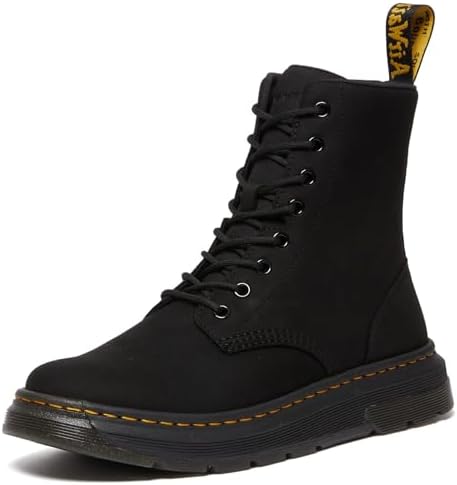 Dr.Martens Unisex 8M 9W Black Boots Crewson Preppy Nubuck Leather Air-Cushioned Amazon.com | Dr. Martens Unisex Crewson Chukka Boot, Black  main image 2