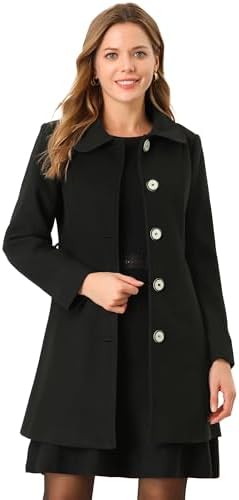 Amazon.com: Allegra K Stand Collar Coat for Women's Double