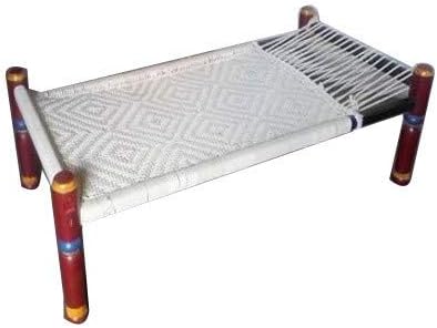 Clay Handi Solid Wood Handmade Wooden Charpai Bed