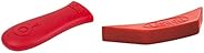 Lodge Silicone Hot Cast Iron Skillet Handle Holder, 5-5/8" L x 2", Red & ASAHH41 Silicone Assist