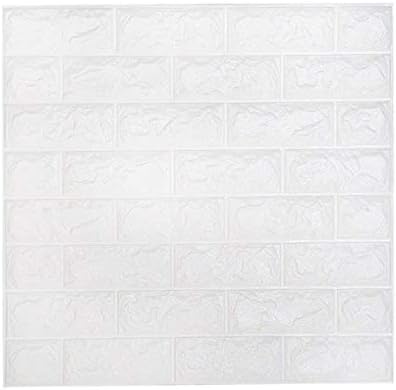 10 Piece 3D Brick Wallpaper, Removable Peal and Stick PE Foam Wall Sticker for Living Room Home Office (10 Brick)