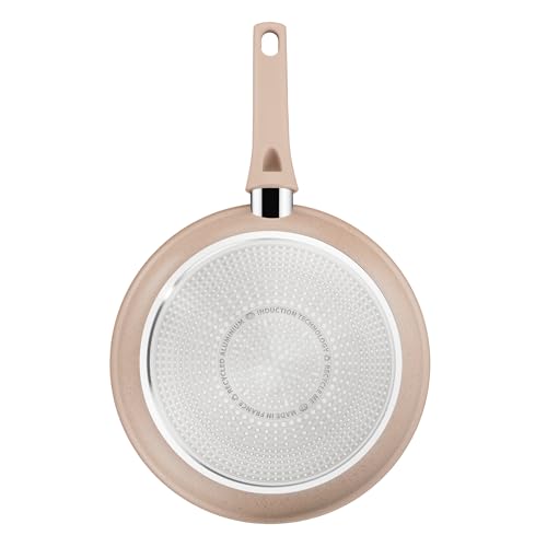 Tefal G29304 Delight Bratpfanne 24 cm | unbedenkliche Antihaftversiegelung | Thermo-Signal Temperaturanzeiger | 100% recycelter Aluminium-Körper | induktionsgeeignet | Made In France | Sandstein 3