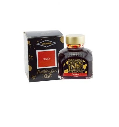 Diamine Fountain Pen Ink Bottle, 80 ml, Sunset