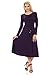 Pastel by Vivienne Women's Long Sleeve A-Line Midi Dress With Braided Tassel Belt included