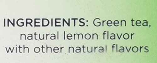 TETLEY NATURAL GREEN TEA, LEMON GREEN TEA, 72 TEA BAGS, RAINFOREST ALLIANCE CERTIFIED