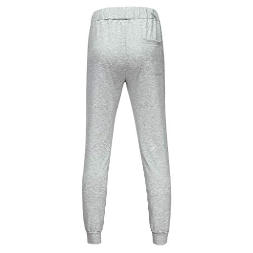 Classic Men Trousers Sweatpants Slacks Casual Jogger Sportwear Baggy Comfy Pants Gray