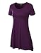 Made By Johnny MBJ WT769 Womens V Neck Trapeze Tunic XXXL Dark_Purple
