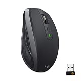 Logitech MX Anywhere 2S Wireless Mouse - Use On Any Surface, Hyper-Fast Scrolling, Rechargeable, Control up to 3 Apple Mac and Windows Computers and laptops (Bluetooth or USB), Graphite