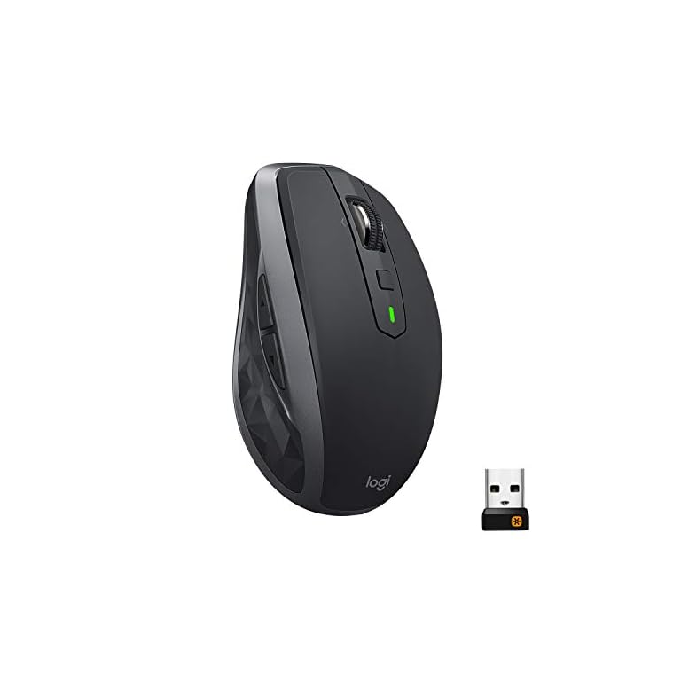 Logitech MX Anywhere 2S Wireless Mouse â€“ Use On Any Surface, Hyper-Fast Scrolling, Rechargeable, Control Up to 3 Apple…