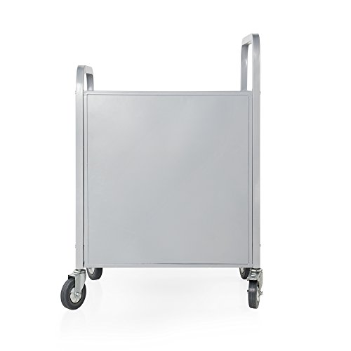 image for Guidecraft Rolling Display and Storage Utillity Cart, Metal Media Truc