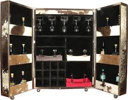 Artikle Leather Bar Cabinet