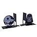 Star Wars Dark Side Bookends - Decorative Metal Darth Vader and Death Star Designs