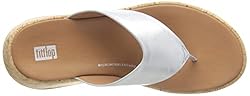 FitFlop F-Mode Leather/Cork Flatform Toe Post