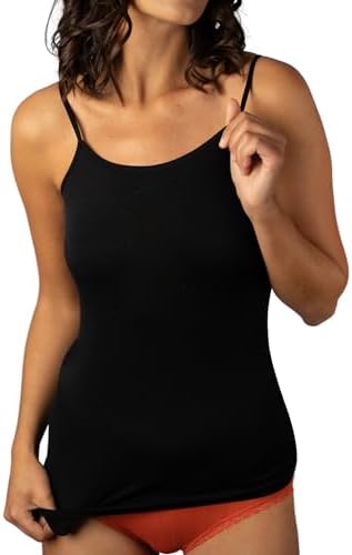Women's Sexy Ultra Soft Camisole with Lace Trim Cotton Blend Basic