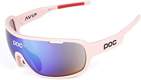 Lightweight Polarized Sports Sunglasses - Anti-sand and Anti-glare, with 5 Interchangeable Lenses. Suitable for Men and Women Bicycle Driving Golf Fishing Running Outdoor Activities