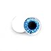 10mm Pair of Bright Blue Doll Making Glass Eyes Flatback Cabochons